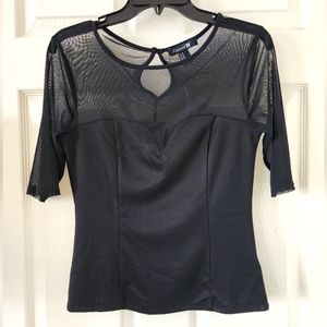 Forever21 Sweetheart Mesh Long Sleeve